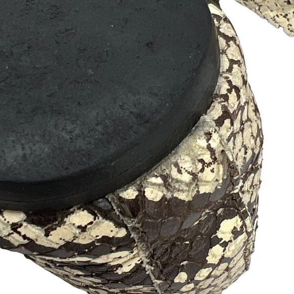 Mercanti Fiorentini Italian Leather Snake Skin Loafer Flats - Picture 7 of 9